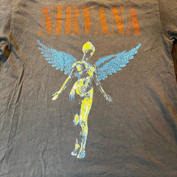 Nirvana Adult MD Utero Winged Angel Graphic T-shirt - Picture 2 of 4